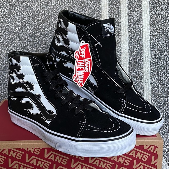 Vans Sk8-Hi Flame Black/White WMNS - Picture 6 of 16